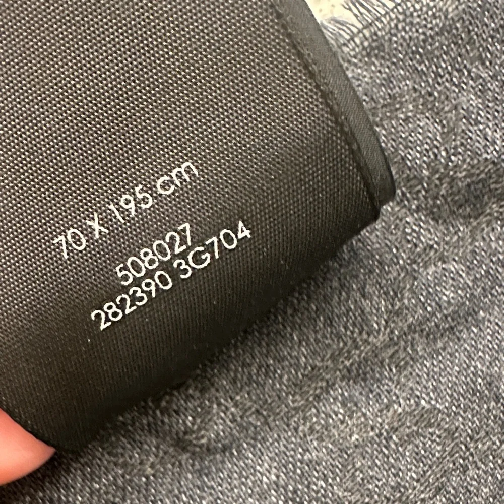 Gucci GG scarf wool and silk 76x 28 Elegant Black Scarf - Picture 7 of 9